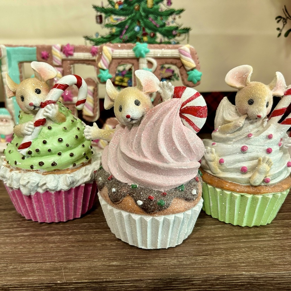Cupcake mouse set/3